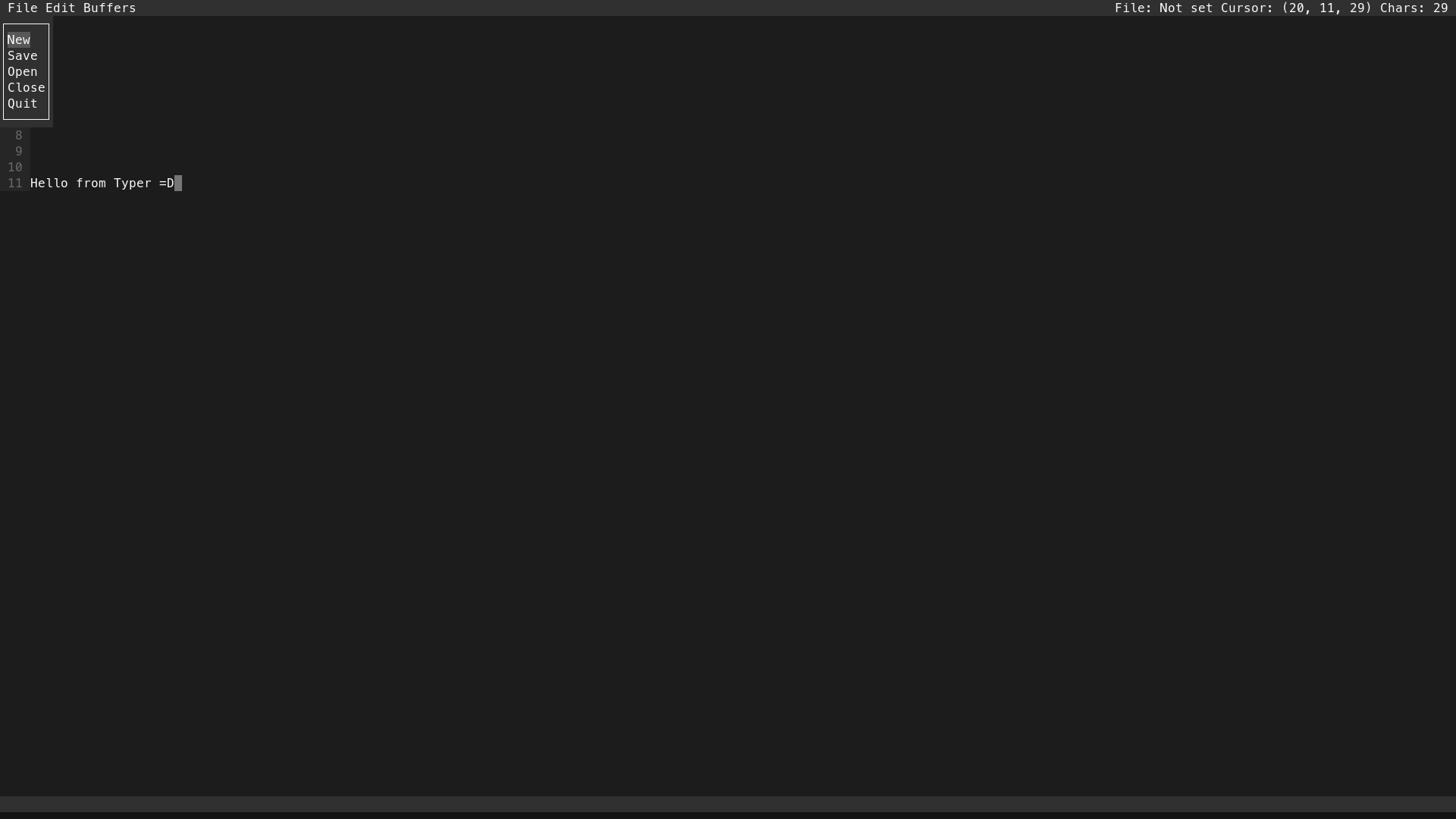 Example of the Typer's default style
